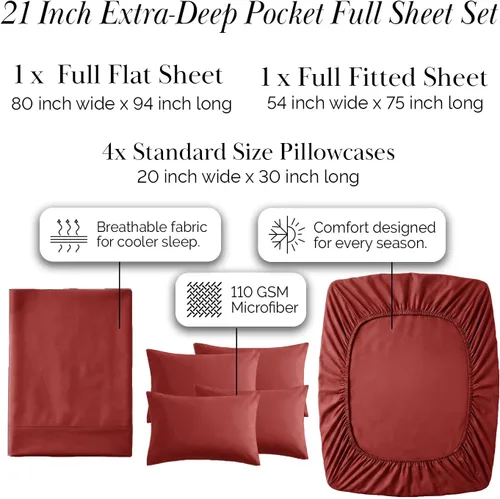 Miniatura 38 de Southshore Fine Living, Inc. Juego de 7 piezas de sábanas King divididas para cama ajustable, juego de sábanas King divididas con bolsillo de 21