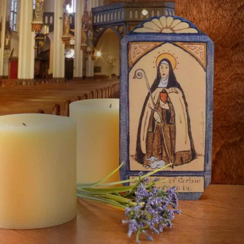 Miniatura 4 de Modern Artisans St Colette of Corbie - Placa Retablo hecha a mano, 3.25 x 6.5 pulgadas