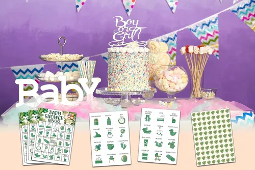 Miniatura 4 de Juegos de bingo para baby shower, tarjetas de bingo de género neutro para 24 jugadores, juego de cartas de safari en la selva para actividades