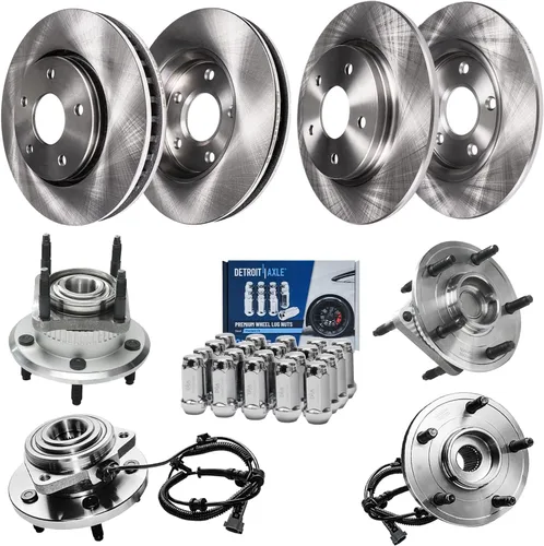 Miniatura 40 de Detroit Axle - 4 rotores de freno para Ford 2012 2013 2014 F-150 Lobo, repuesto de rotores de freno de disco: rotor delantero de 13.78 pulgadas