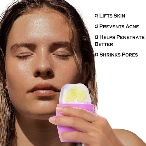 Miniatura 6 de Evmliy Rodillo de hielo facial, rodillo de hielo de silicona para apretar y levantar la piel, la cara y los ojos, alivio de la hinchazón facial