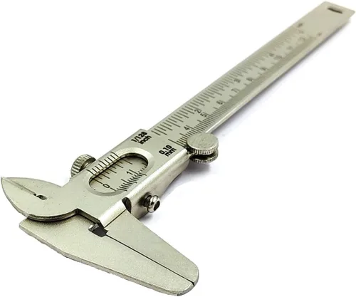 MachEl Pinza Vernier no digital – Herramienta de medición métrica e imperial profesional para mediciones de interior, exterior, profundidad y