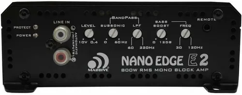 Miniatura 2 de Massive Audio Amplificador monoblock nano del borde 1600 vatios establo E2 del ohmio 1