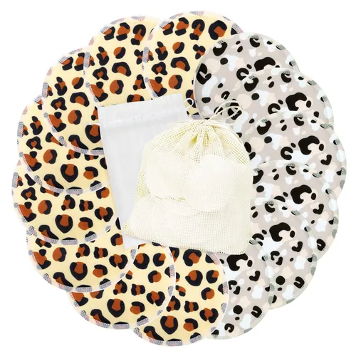 Miniatura 20 de wegreeco Almohadillas de lactancia para el pecho (paquete de 14) + bolsa de lavandería y bolsa de almacenamiento de viaje, 4.7 pulgadas