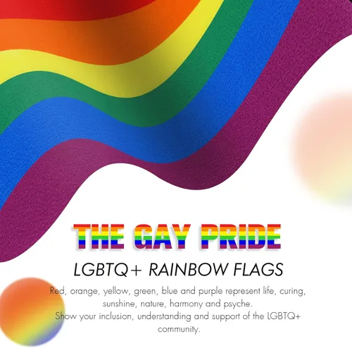 Miniatura 4 de Paquete de 4 banderas de orgullo LGBTQ arco iris, bandera de arco iris, banderas de orgullo LGBTQ para festival del orgullo, carnaval, fiesta, día