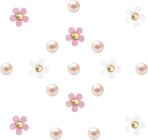 Miniatura 2 de Bellaqueo 18 dijes de flores de margarita para zapatos, dijes decorativos de perlas para mujer, sandalias de zueco, accesorios de flores acrílicas