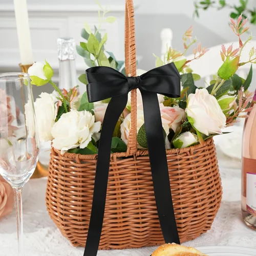 Miniatura 4 de MAYREEL Cinta de satén negra de 7/8 pulgadas de doble cara para envolver regalos, manualidades, lazos para el pelo, decoración de fiesta, ramos