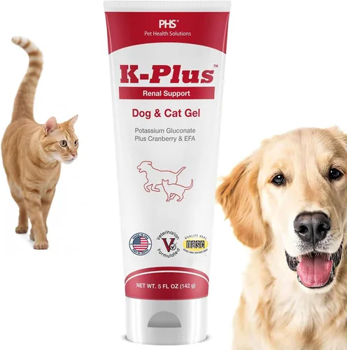 Miniatura 13 de K-Plus - Gel renal de gluconato de potasio más arándano y EPA para perros y gatos, suplemento renal aprobado por veterinarios, apoya el equilibrio