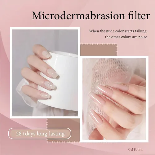 Miniatura 5 de CAMILA ¿ Juego de 6 esmaltes de uñas de gel sin Tpo de 0.5 fl oz sin Hema de colores neutros color nude claro para remojar el esmalte de gel LED