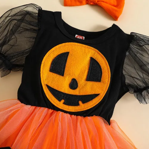 Miniatura 3 de Conjunto de 2 piezas para bebé recién nacida, con volantes, para Navidad, Halloween