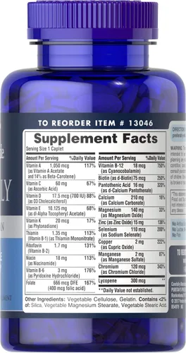 Miniatura 3 de Puritan's Pride One Daily Cápsulas multivitamínicas para hombre, 100 unidades (paquete de 2)