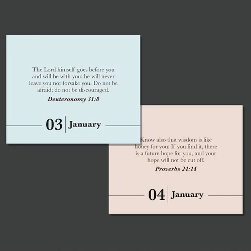Miniatura 3 de Calendario perpetuo Verse A Day Disfrútalo año tras año, 365 versículos cristianos de la Biblia de la NVI para inspirar tu devocional diario