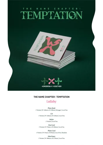 Miniatura 2 de TOMORROW X TOGETHER TXT - THE NAME CHAPTER : TEMPTATION [Lullaby ver.] Album (Random ver.)