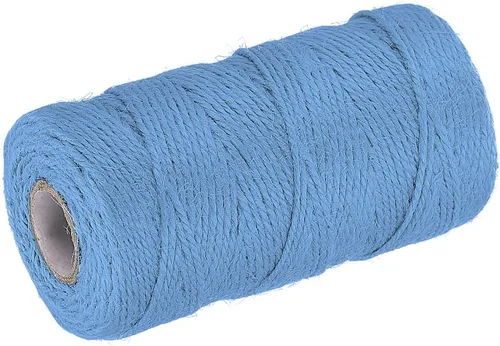 Miniatura 8 de MECCANIXITY Cordel de jardín de 328 pies, cuerda de yute artesanal de 0.079 pulgadas para obras de arte, manualidades, envoltura de regalos, azul