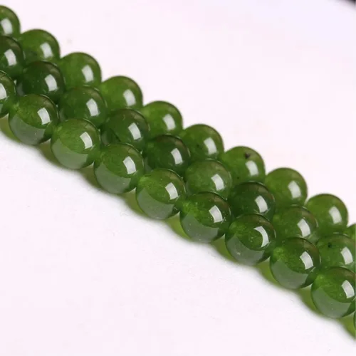 Miniatura 22 de Cuentas de calcedonia natural de 0.157 in a 0.551 in, cuentas de jade natural, cuentas sueltas para hacer joyas (YS01), 4mm