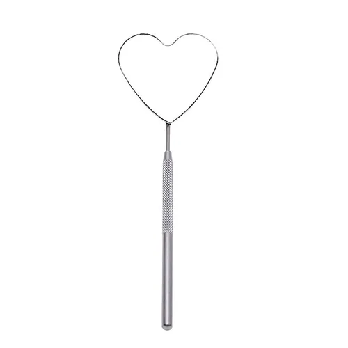 Miniatura 9 de Espejo de extensión de pestañas, herramientas de pestañas, espejo grande de acero inoxidable en forma de corazón para verificar pestañas, aplicar