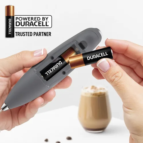 Miniatura 489 de Zulay Milk Boss Espumador de leche potente manual, hace espuma para latte, batidor para mezclar bebidas, café, miniespumador para capuchino, frappé