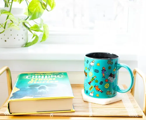 Miniatura 7 de Toynk Scooby-Doo - Taza de cerámica con patrón de calcomanías Taza de café grande para expreso, cafeína, bebidas, artículos esenciales