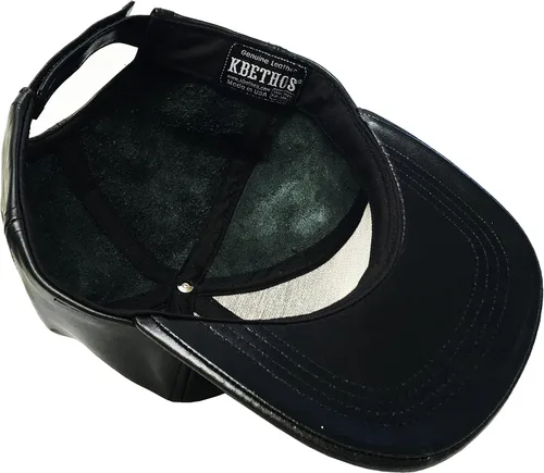 Miniatura 3 de KBETHOS Gorra de béisbol de cuero genuino de Bill Fabricado en Estados Unidos