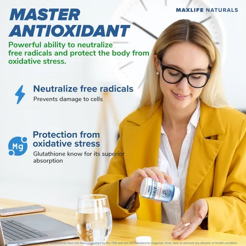 Miniatura 4 de S-acetil L-glutatión 300mg - 60 cápsulas resistentes a los ácidos, suplemento de acetil glutatión de alta biodisponibilidad para bienestar celular