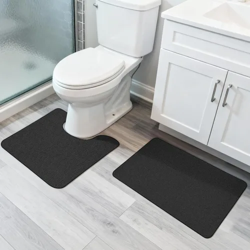Miniatura 26 de Bosap Alfombra de Baño, Alfombras Corredoras de Baño Ultra Delgadas, Alfombras de Baño Grandes para Baño, Secado Rápido, Antideslizante, Lavable a