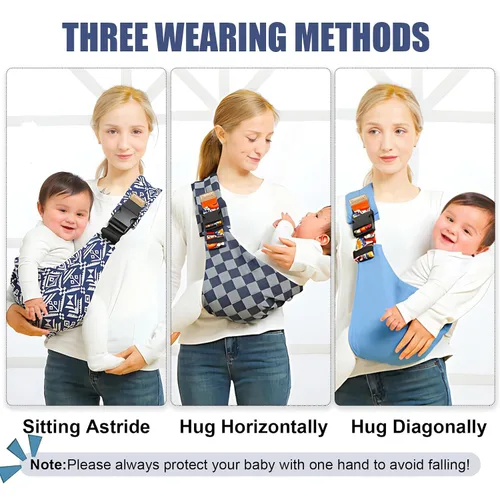 Miniatura 3 de Portabebés con Sling, Portabebés Sling, Portabebés para Niños Pequeños, Portabebés con Asiento de Cadera Ajustable y Antideslizante para Llevar