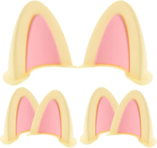 Miniatura 12 de HOMSFOU 3 Pares de Orejas de Gato para Casco Autoadhesivas Pegatinas Estilo Gatito Accesorios Lindas Decoraciones de Casco para Cascos