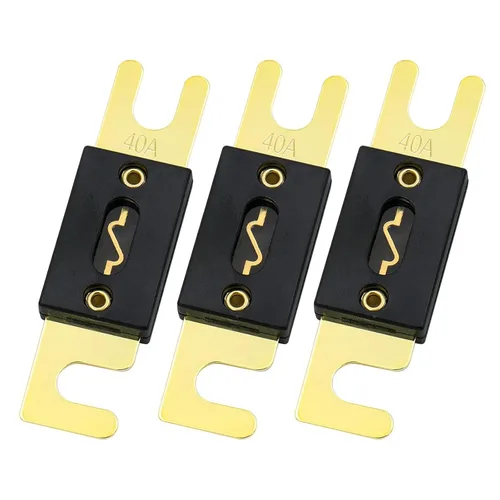 Miniatura 12 de Baomain Paquete de 2 fusibles ANL de 300 A a granel con terminales chapados en oro para audio de automóvil, amplificador, camión, barco, RV