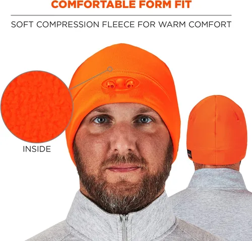 Miniatura 4 de Ergodyne Sombrero de invierno para hombre con herramientas de luces LED, fábrica, talla única de EE. UU