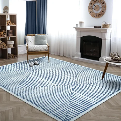 Miniatura 30 de Bloom Rugs Alfombra de pasillo lavable antideslizante de 12 pies – Beige/rosa moderno geométrico para entrada, pasillo, baño y cocina