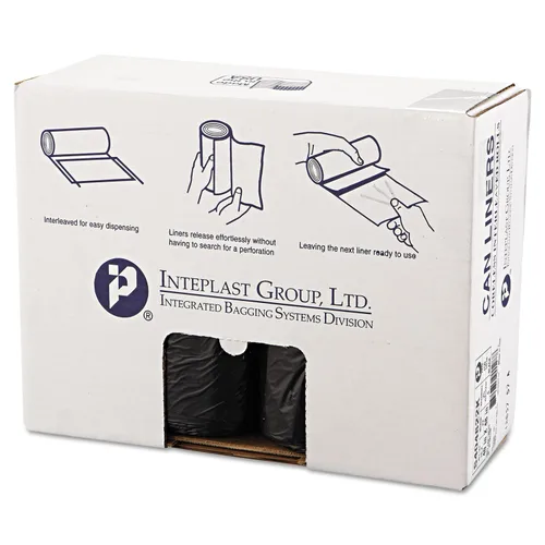 Miniatura 12 de Inteplast Group - Bolsas de basura comerciales de alta densidad, 60 L, 8 micrones, 61x83.8 cm, color negro, 50 bolsas/rollo, 20 rollos/cartón