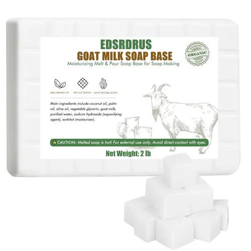 Miniatura 26 de EDSRDRUS Base de jabón aromática de 2 libras, hecha a mano con miel y aceite de coco, base de jabón hidratante para derretir y verter