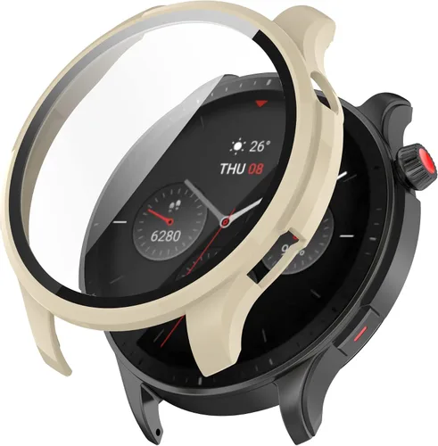 Miniatura 13 de Fundas protectoras de pantalla compatibles con Amazfit GTR 4 Pro/GTR 4 a prueba de golpes, protector delgado, protector delgado con diseño de Negro