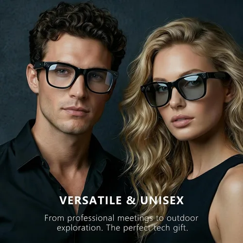 Miniatura 7 de Lentes inteligentes Ai 2026 para hombres y mujeres, gafas de cámara HD 4K de 8 MP, batería de 410 mAh, admite grabación de fotos/videos/audio