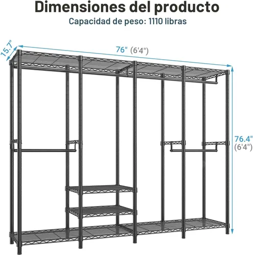 Miniatura 8 de VIPEK V40 Perchero de Ropa Mediano de Servicio Pesado Perchero de Ropa para Colgar Ropa, Percheros de Ropa Multifuncionales para Dormitorio