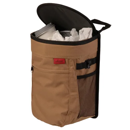 Lusso Gear Bote de basura para automóvil a prueba de derrames - Cubo de basura colgante fácil de limpiar - Tapa a prueba de fugas, forro extraíble,