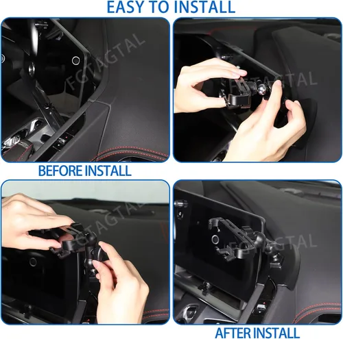 Miniatura 5 de Soporte de teléfono para automóvil para Chevrolet Corvette C8 2020-2025, soporte de teléfono celular para consola central, panel lateral de aire