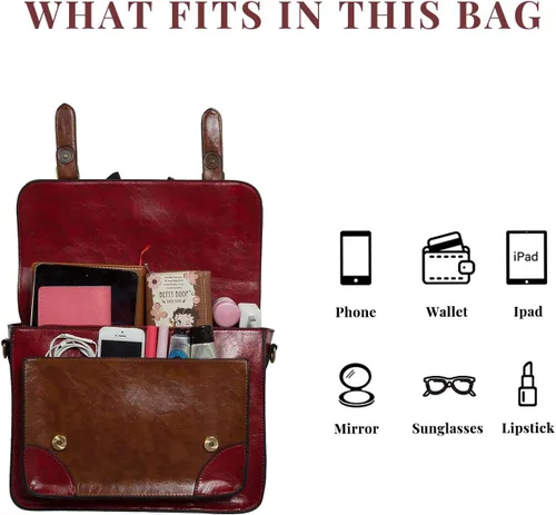 Miniatura 2 de ECOSUSI - Bolso bandolera vintage para mujer