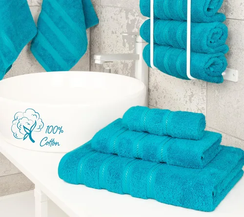 Miniatura 2 de American Soft Linen - Juego de toallas de 3 piezas, 1 toalla de baño, 1 toalla de mano y 1 toalla pequeña, 100% algodón turco para baño, juego