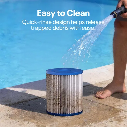 Miniatura 7 de POOLPURE Cartucho de filtro de piscina tipo I, compatible con Summer Waves tipo I P53RX0330000 / P53FX0330000, 58093, para bomba de piscina sobre