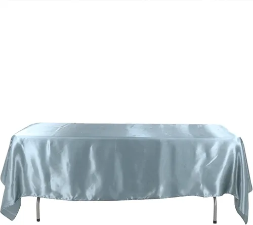 Miniatura 7 de BalsaCircle Mantel rectangular de satén negro de 60 x 102 pulgadas para bodas, fiestas, recepciones, eventos, cocina, comedor