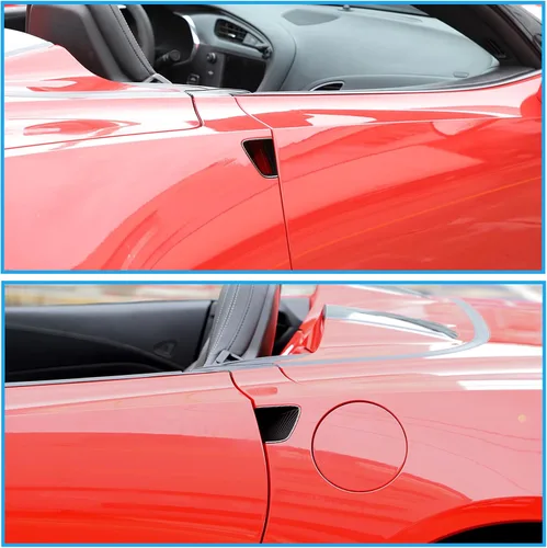 Miniatura 4 de Cubierta exterior de la manija de la puerta, 2 unidades, compatible con Corvette C7 Stingray 2014-2019, cubierta de protección contra arañazos