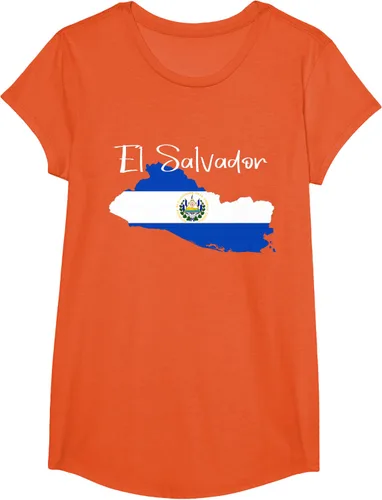 Miniatura 39 de Camiseta con la bandera de El Salvador, mapa de El Salvador, camiseta de Salvador para mujer