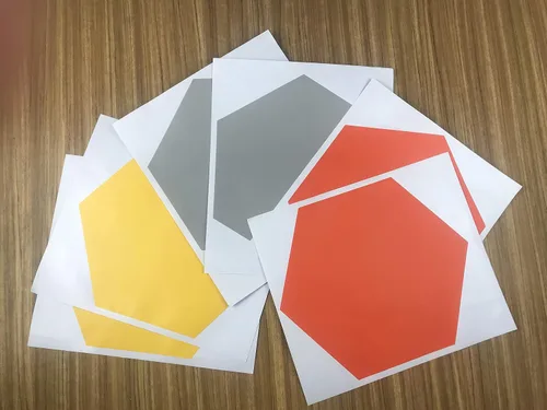 6 pegatinas de pared de panal hexagonales geométricos pegatinas de pared de vinilo decoración del hogar 9.4x11.0 in D625 (color 1)
