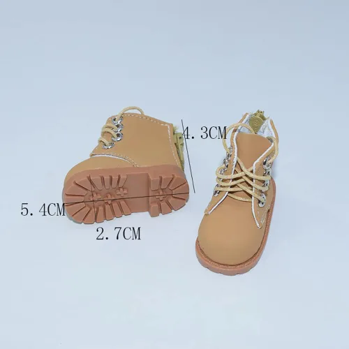 Miniatura 3 de niannyyhouse Zapatos altos de longitud 2.1 in para 1/6BJD 7.8 pulgadas (7.9 in) muñeca humanoide de felpa animales de peluche (negro)