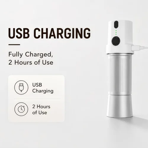 Miniatura 7 de Molinillo de café eléctrico y manual 2 en 1 con rebabas de acero inoxidable de 1.575 in, molino de fresas totalmente metálico recargable por USB
