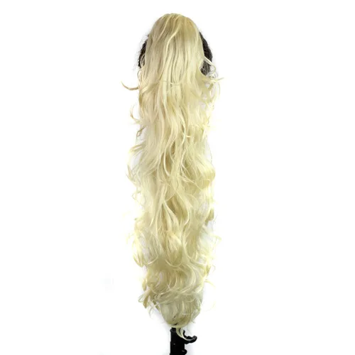 Miniatura 8 de KUKI - Extensión de cabello sintético largo y rizado de 31 pulgadas, con pinza y mandíbula, 1B