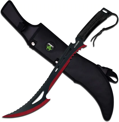 Miniatura 3 de Z Hunter ZB-020 Series Fantasy Machete, mango envuelto en cable, 23.75 pulgadas en total Verde