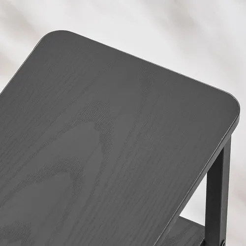 Miniatura 7 de DALEMHOME Mesa Auxiliar, Mesa Lateral Estrecha con 3 Cajones de Tela, Mesita de Noche Estrecha, Mesa de Cama Pequeña con Almacenamiento, para Sala