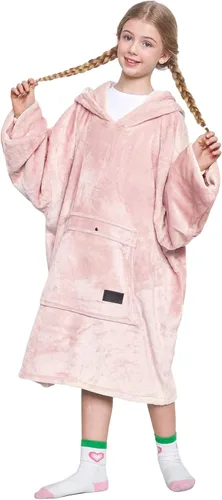 Miniatura 7 de Catalonia Manta con Capucha Arcoíris para Niños, Sudadera Manta de Forro Polar de Gran Tamaño Usable con Bolsillo Frontal Grande, Regalo